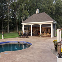 traditional pool side 